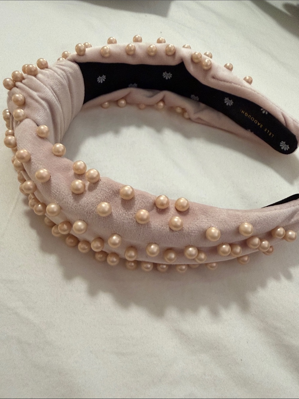 Lele Sadoughi Pearl Pink Headband